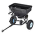 Tow Behind Broadcast Spreader, 130LBS Capacity, Tow/Push Garden Spreader with 13 in Tires, 30 Adjustable Setting & 9.8 ft Spreading Width, Lawn Spreaders for Seed, Fertilizer, Salt, Ice Melt