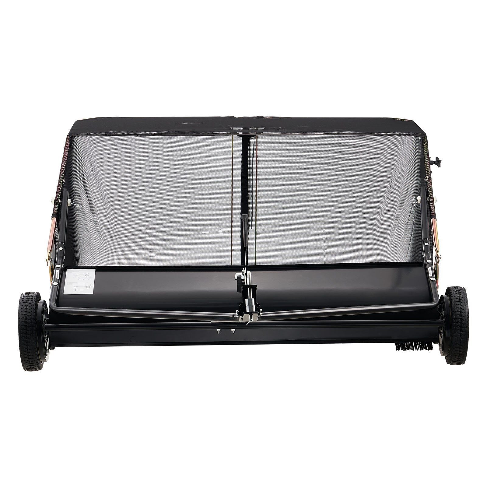 26.7 cm Tow Behind Lawn Sweeper, 26 cu.ft. Large Yard Sweeper, Adjustable Sweeping Height, Heavy Duty Leaf & Grass Collector with Dumping Rope, Pull Behind Sweepers for Debris Grass Clippings