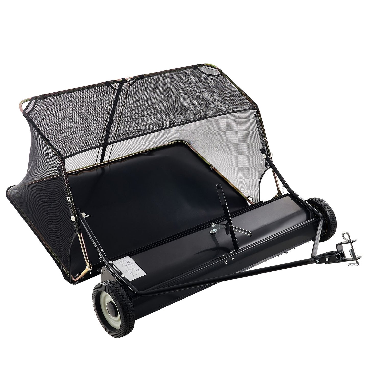 Tow-Behind Lawn Sweeper 132cm Leaf Yard Collector 26 cu.ft. Adjustable