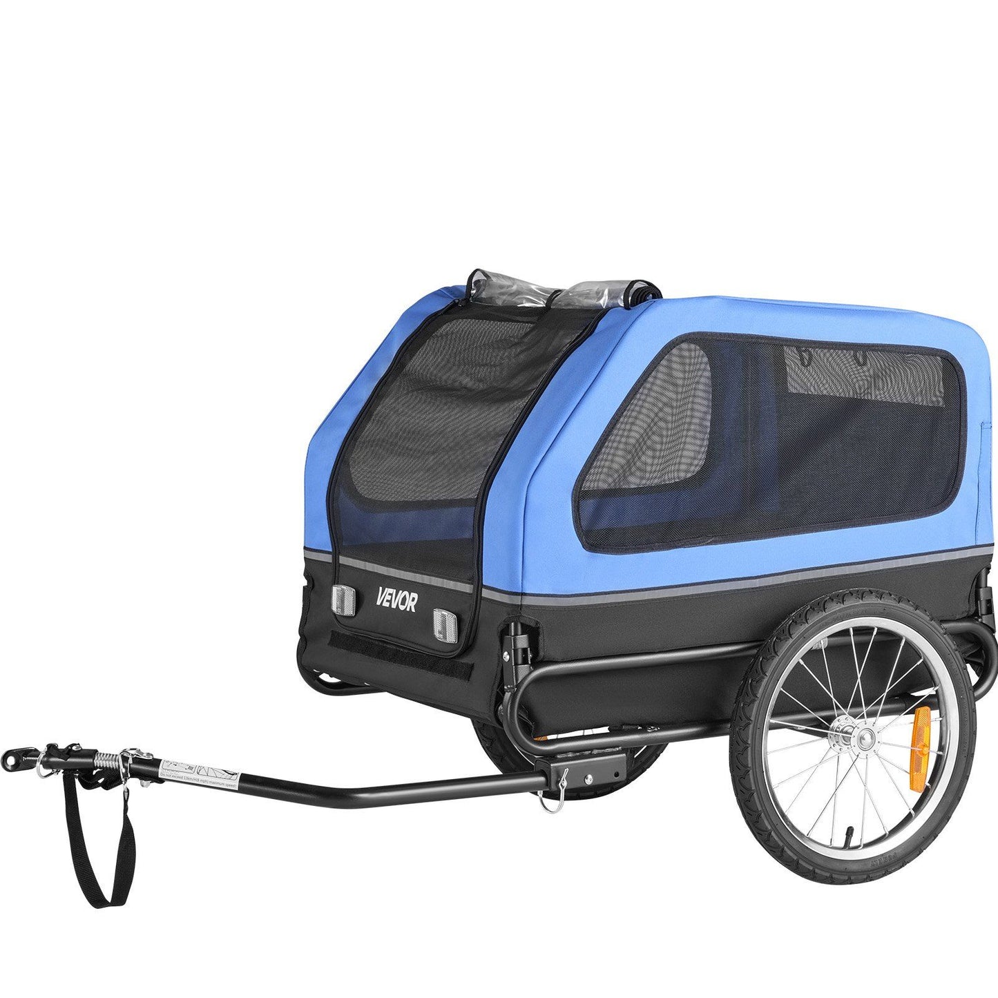 Dog Bike Trailer, Supports up to 40 kg, Pet Cart Bicycle Carrier for Small & Large Dogs, Easy Folding Frame with Quick Release Wheel, Universal Bicycle Coupler, Reflector, Flag, Internal Leash