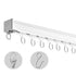 Ceiling Curtain Track Set 17.7 FT/5.4 Meter Room Divider with Hooks White