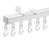 VEVOR Ceiling Curtain Track Set 17.7 FT/5.4 Meter Room Divider with Hooks White