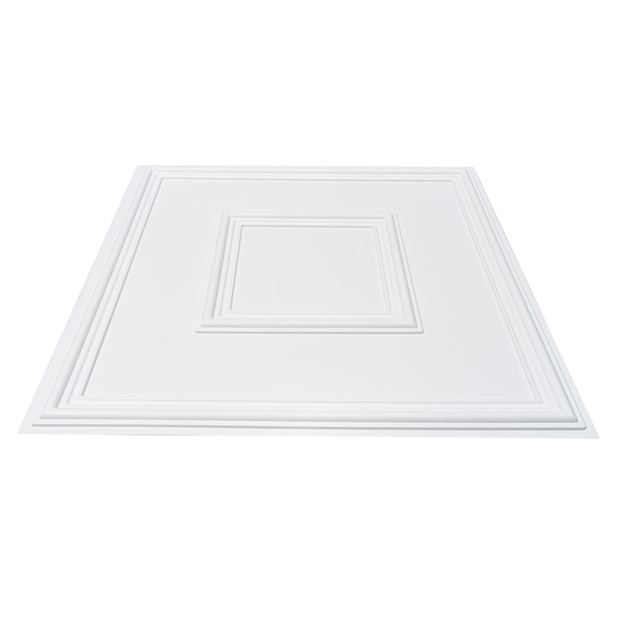 VEVOR Ceiling Tiles 12-Pack 24 x 24 in PVC Easy Installation White Geometric
