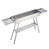 Foldable Charcoal Grill, 0.16 m² Portable Charcoal Barbecue Grill with Liftable Charcoal Tray & Side Tables, Brushed Stainless Steel BBQ Cooking Grills for Outdoor Camping Backyard Parties