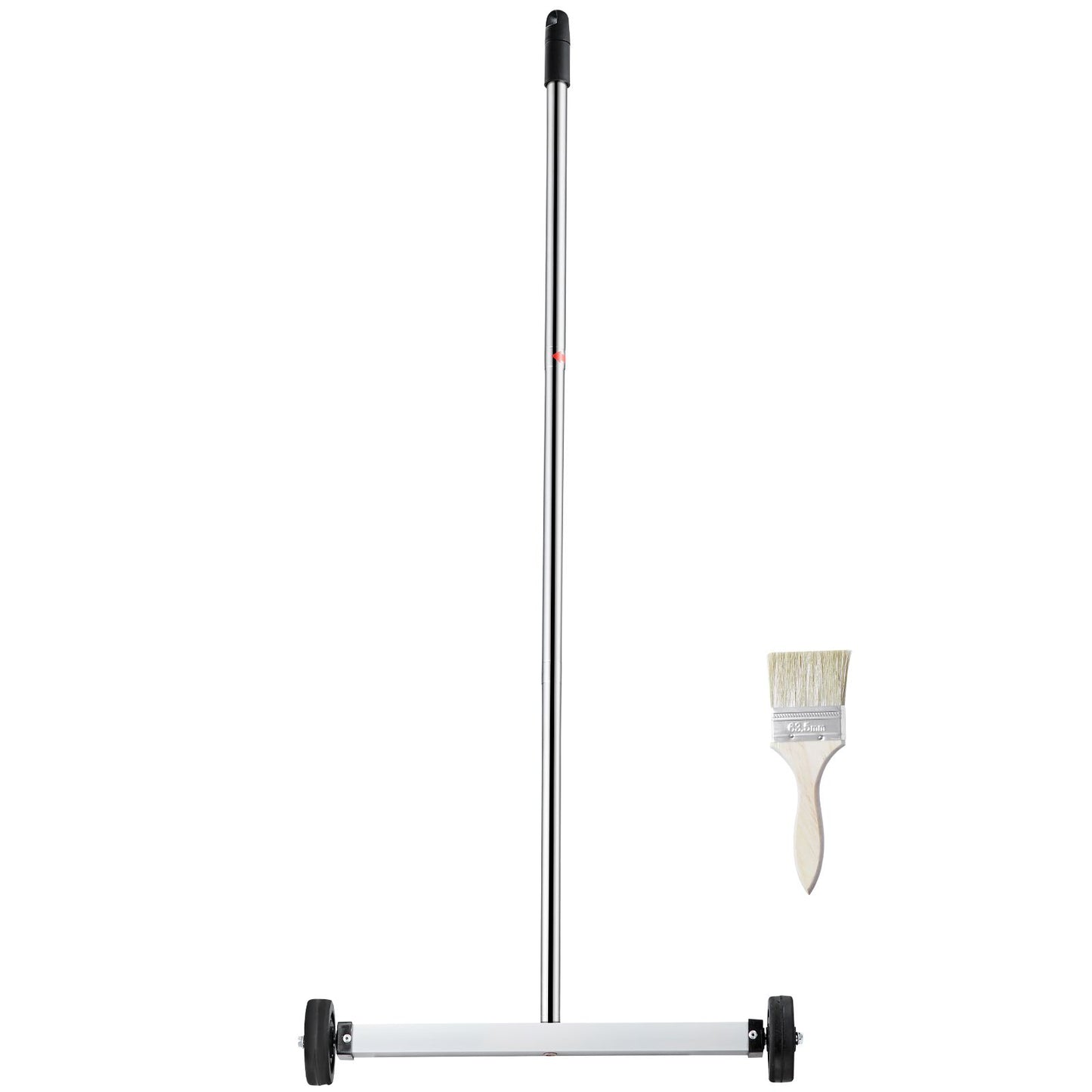 Magnetic Sweeper with Wheels, 17inch Mini Magnetic Sweeper, 10 lbs Capacity, Adjustable Handle, Lightweight Magnetic Pickup Sweeper to Pick Up Nails and Screws, Easy Cleanup of Workshop Garage