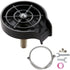 Glass Rinser, 10 Powerful Spraying Jets Rotating Cup Rinser for Sink, Wearproof ABS Kitchen Sink Faucet Cup Washer & ABS Cup Holder for Baby Bottle, Glass Cup, Wine Glass (Black Base)