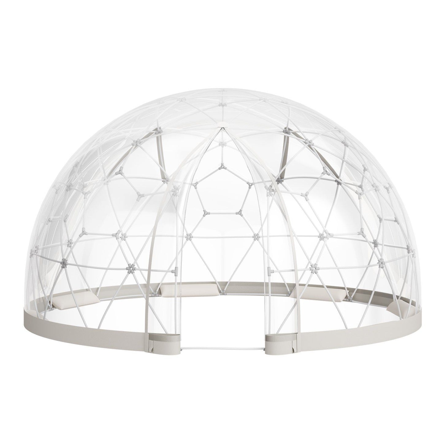Garden Dome Tent, 2.9 x 1.75 m Outdoor Clear Bubble Tent for 2-4 Person, Weatherproof Geodesic Dome Greenhouse with Window, PVC Igloo Tents for Backyard Patios Camping Party Wedding