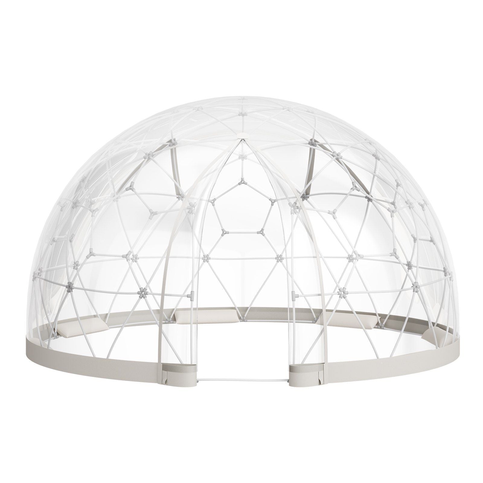 Garden Dome Tent, 2.9 x 1.75 m Outdoor Clear Bubble Tent for 2-4 Person, Weatherproof Geodesic Dome Greenhouse with Window, PVC Igloo Tents for Backyard Patios Camping Party Wedding