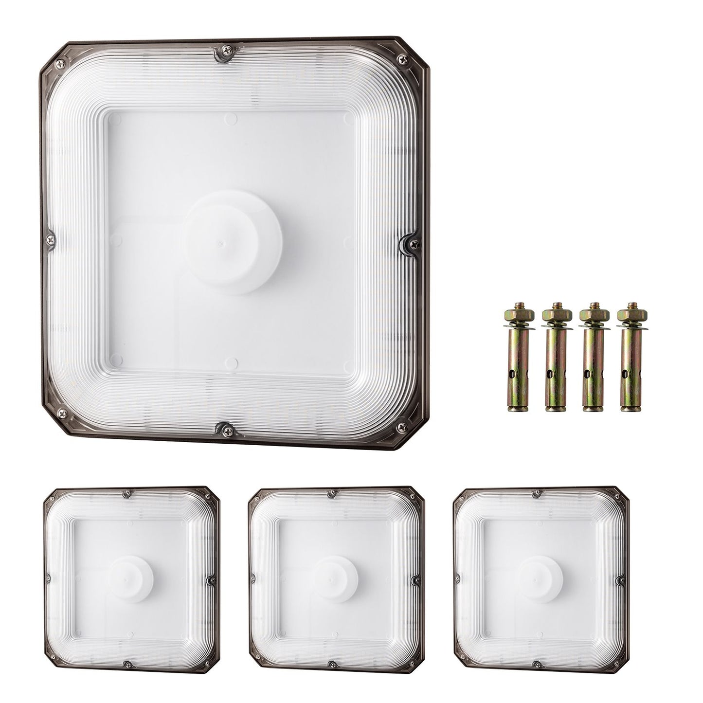 4 Pack LED Canopy Lights 80W 8800LM 5000K Daylight Outdoor Canopy Lighting