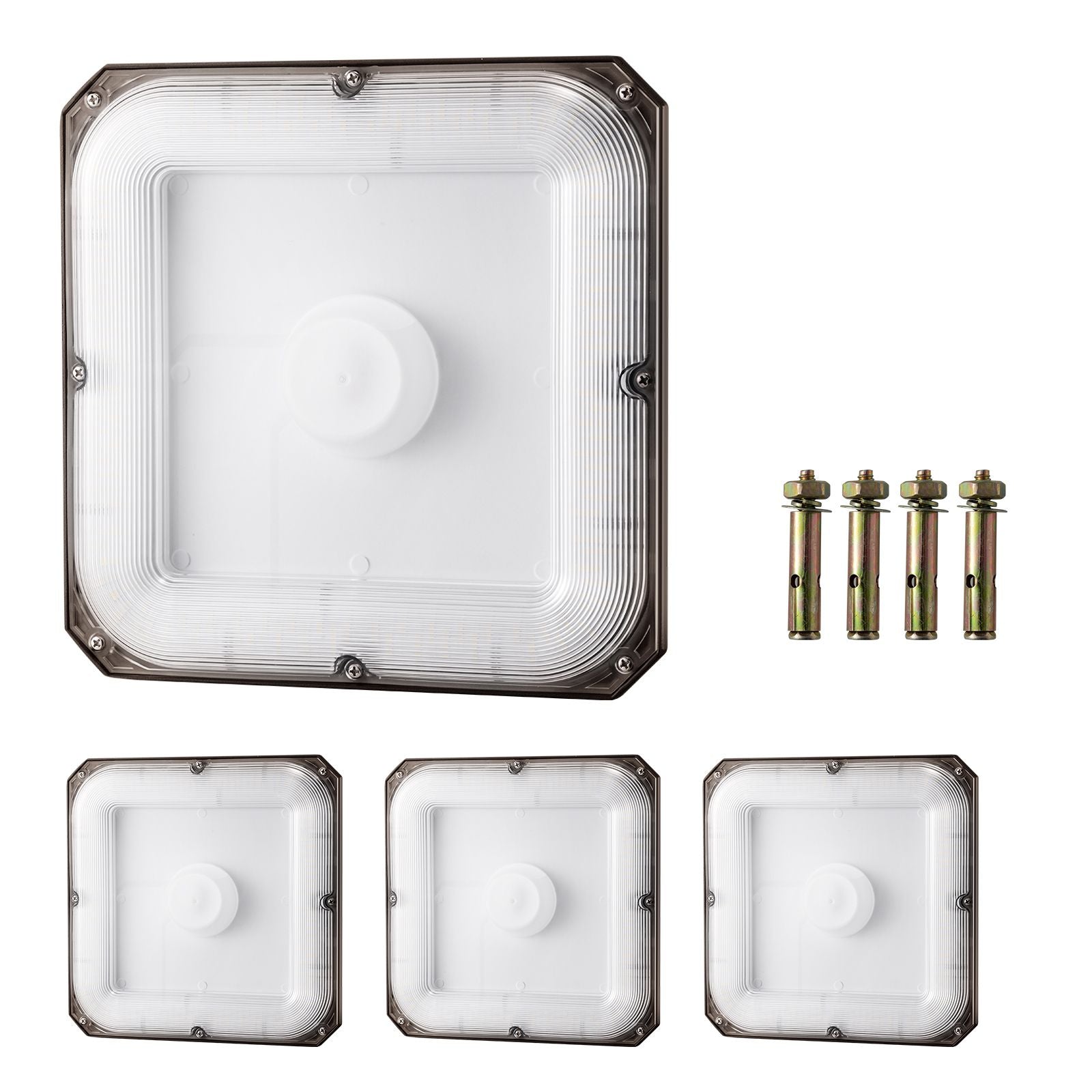 4 Pack LED Canopy Lights 80W 8800LM 5000K Daylight Outdoor Canopy Lighting
