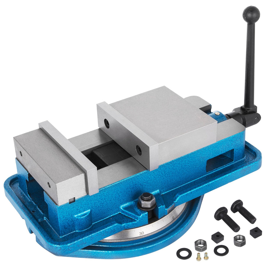 VEVOR 5 Inch ACCU Lock Down Vice Precision Milling Vice 5 Inch Jaw Width Drill Press Vice Milling Drilling Machine Bench Clamp Clamping Vice with 360 Degree Swiveling Base CNC Vice