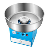 Electric Cotton Candy Machine, 1000W Commercial Candy Floss Maker with 52cm in Stainless Steel Bowl, Sugar Scoop, and Drawer, Easy Home Use, Perfect for Kids Birthday, Family Party, Blue
