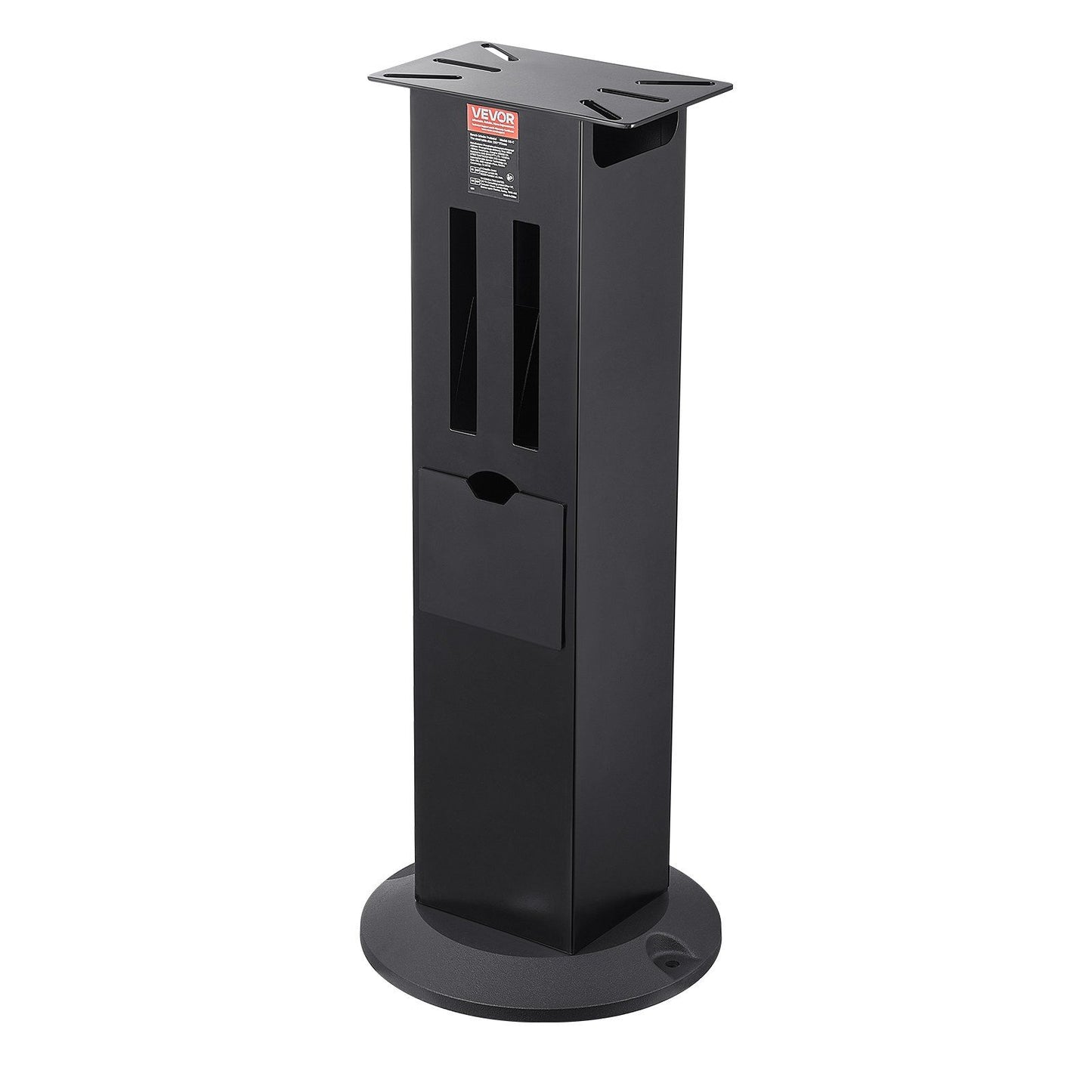 Bench Grinder Stand, Heavy-Duty Grinder and Vise Floor Pedestal with 28 x 17 cm Mounting Plate, Grinding Wheel Storage Compartments & Cast Iron Base, Compatible with Most Bench Grinders