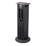 Bench Grinder Stand, Heavy-Duty Grinder and Vise Floor Pedestal with 28 x 17 cm Mounting Plate, Grinding Wheel Storage Compartments & Cast Iron Base, Compatible with Most Bench Grinders