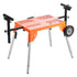 Miter Saw Stand with Tabletop and Wheels 330lbs Load Capacity Adjustable
