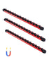 Socket Organizer Rail Set, 3PCS Metric & SAE Aluminum Socket Organizers, 1/4&