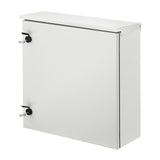 Electrical Enclosure, 24\'\' x 24\'\' x 8\'\', UL Certified NEMA 4 Outdoor Enclosure, IP65 Waterproof & Dustproof Cold-Rolled Carbon Steel Hinged Junction Box for Outdoor Indoor Use, with Rain H