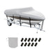 Boat Cover 600D Waterproof 16-18.5 ft Boat Cover V-Hull Tri-Hull Runabout