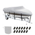 Boat Cover 600D Waterproof 17-19 ft Boat Cover V-Hull Tri-Hull Runabout