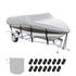 Boat Cover 600D Waterproof 20-22 ft Boat Cover V-Hull Tri-Hull Runabout