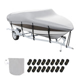 Boat Cover 600D Waterproof 23-24 ft Boat Cover V-Hull Tri-Hull Runabout