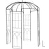 Birdcage Shape Garden Arbor, 2.44m High, 1.59m Wide, Heavy Duty Wrought Iron Arbor, Wedding Arch Trellis for Climbing Vines in Outdoor Garden, Backyard, Lawn, Patio, Black