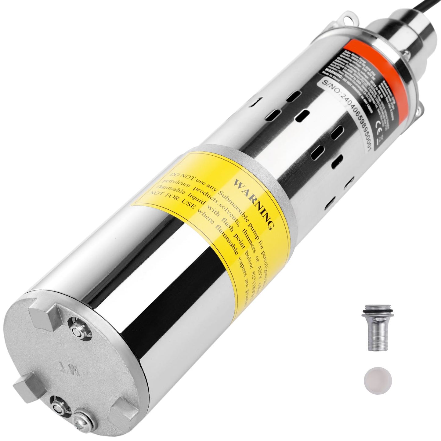 Solar Water Pump, DC 277W Submersible Deep Well Pump, Max Flow 2.1 m³/H, Max Head 83 m, Max Submersion Depth 20 m, Solar Powered Water Pump for Well, Farm Ranch Irrigation, Livestock Drinking