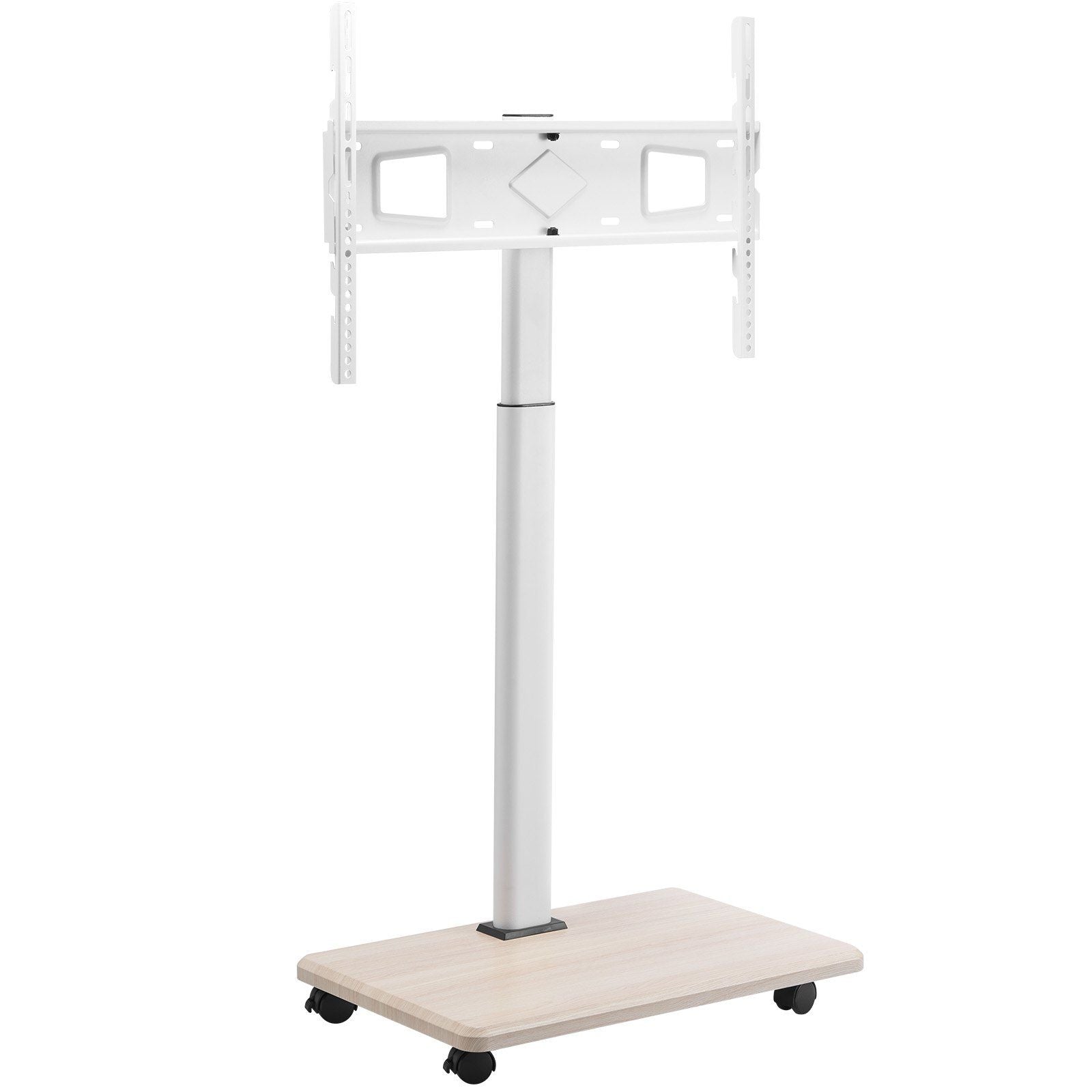 Rolling TV Stand, Mobile TV Cart for 32-70 Inch Screens, 25° Left-Right Rotation and Height Adjustable TV Mount on Wheels, Holds up to 45 kg for Corner, Bedroom, Outdoor, Max VESA 600x400mm