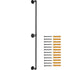 Pipe Stair Handrail Staircase Handrail 4 FT Carbon Steel for Wall Mount
