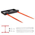 49" Hay Spear, Bale Spears 1360kg Loading Capacity, Skid Steer Loader Tractor Bucket Attachment with 2pcs 17.5" Stabilizer Spears and 60" Chain, Quick Attach Spike Forks