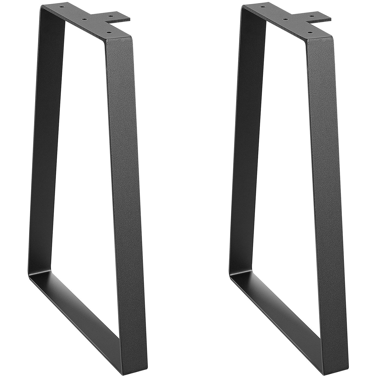 406.4MM Trapezoid Steel Table Legs, Replacement Furniture Legs Set of 2 for DIY Coffee Tables, Modern Desks, Bench, Night Stands, Sofa, Max Load 181.4KG Heavy Duty, Quick Instalation Legs Black