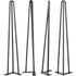 Hairpin Table Legs 24 inch Black Set of 4 Desk Legs Each 220lbs Capacity Hairpin Desk Legs 3 Rods for Bench Desk Dining End Table Chairs Carbon Steel DIY Table Legs Heavy Duty Furniture Legs