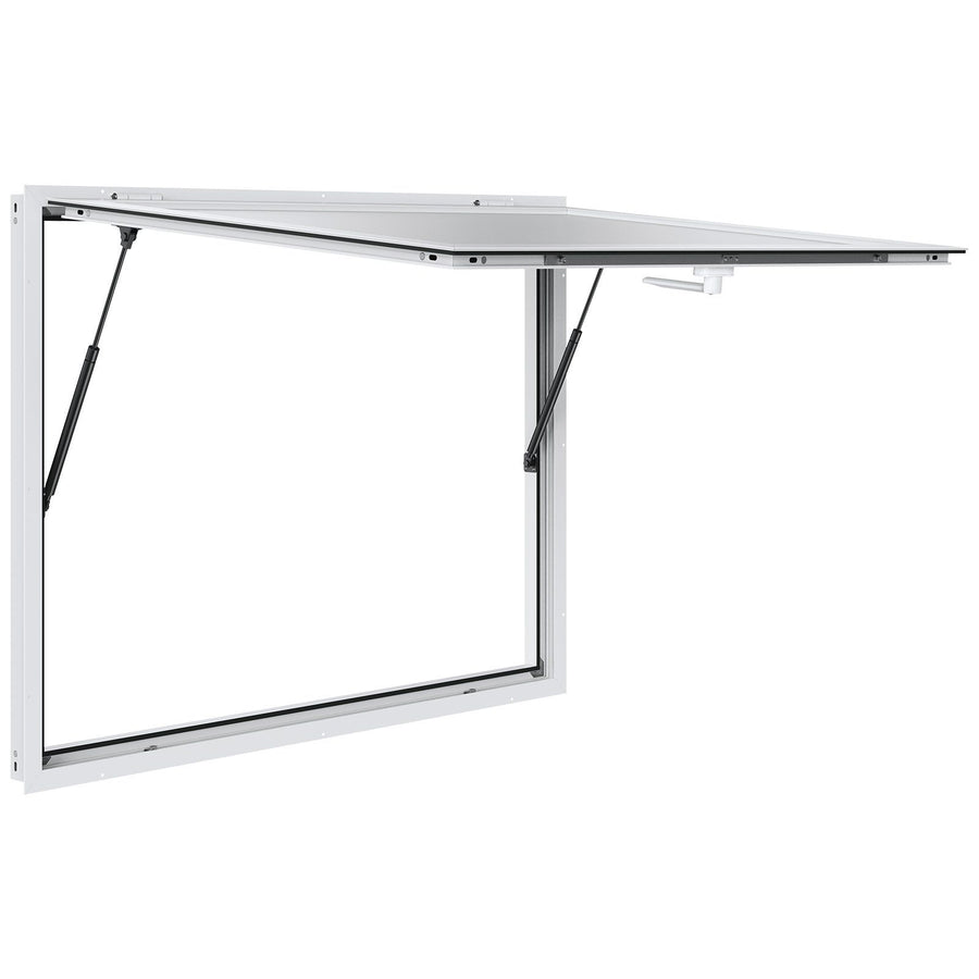 Concession Window for Food Truck, 48"x36" Aluminum Alloy Food Truck Service Window, Up to 85 Degrees Stand Serving Window with Awning Door & Drag Hook,  for Food Trucks Concession Trailers
