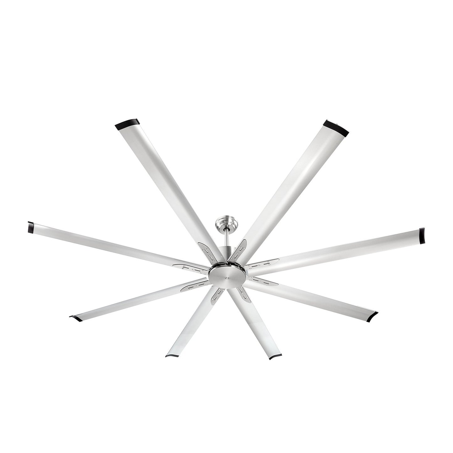 VEVOR 213 cm Ceiling Fan No Light, 6-Speed Remote Control, Aluminum 8-Blade, Reversible DC Motor, Modern Low Profile Flush Mount Fan for Bedroom, Living Room, Patio, Indoor/Outdoor, Brushed Nickel