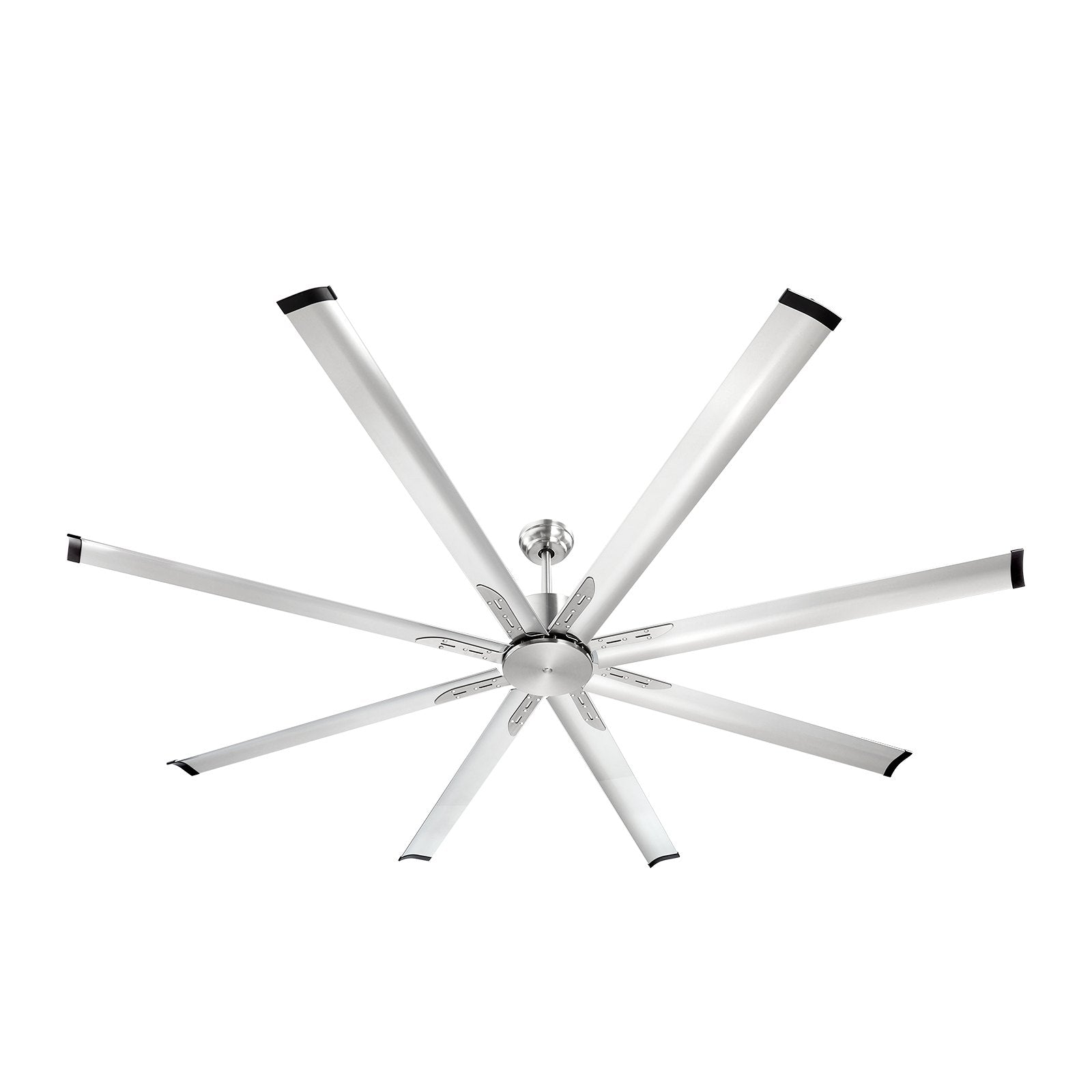 VEVOR 213 cm Ceiling Fan No Light, 6-Speed Remote Control, Aluminum 8-Blade, Reversible DC Motor, Modern Low Profile Flush Mount Fan for Bedroom, Living Room, Patio, Indoor/Outdoor, Brushed Nickel