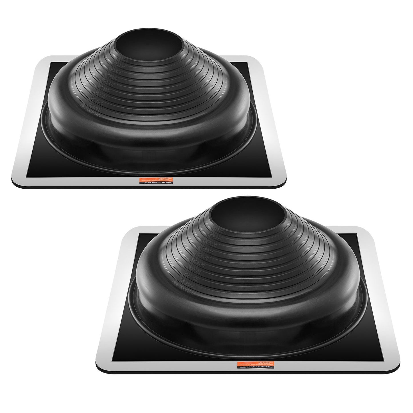 2 Pcs Metal Roof Pipe Flashing Boots Fit 170-355 mm Pipe High Temp EDPM