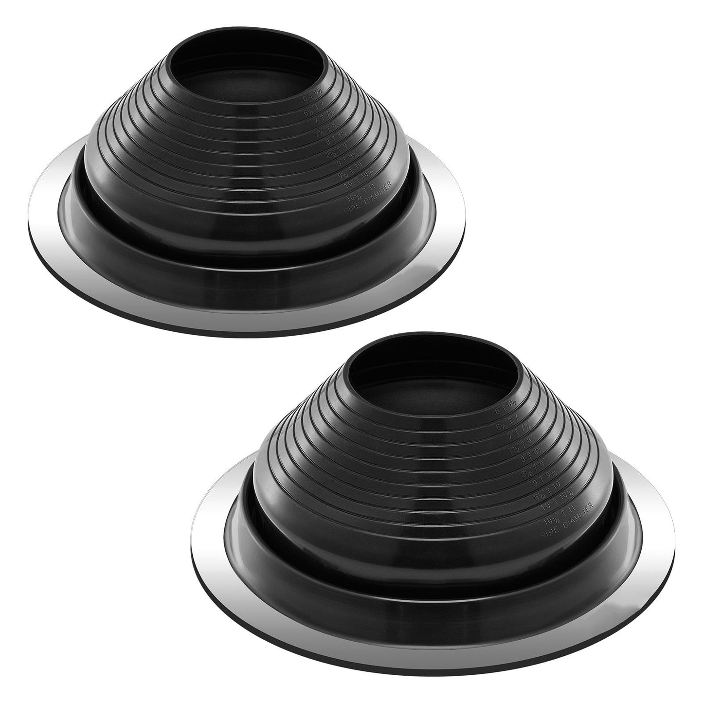2 Pcs Metal Roof Pipe Flashing Boots Fit 150-280 mm Pipe High Temp EDPM