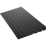 Rubber Threshold Ramp, 7.62 cm Rise Threshold Ramp Doorway, 3 Channels Cord Cover Rubber Solid Threshold Ramp, Rubber Angled Entry Rated 997.9 kg Load Capacity for Wheelchair and Scooter