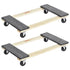 Furniture Dolly, 454kg Each Load Capacity, 2 Packs, 457.2x762mm, 8x76mm PP Swivel Casters, Heavy Duty Hardwood Furniture Moving Dolly, Mover&