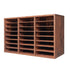 Literature Organizer, 24 Compartments Office Mailbox with Removable Shelves, Wooden Mailbox Sorter Particle Board Office Home Classroom Storage, File Sorter for Documents, Papers, Dark Brown