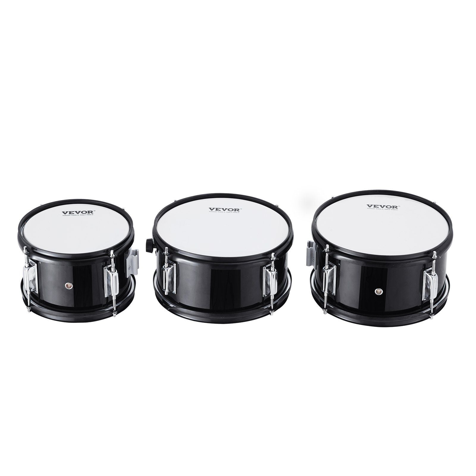 Kids Drum Set, 5-Piece, 406.4 mm Beginner Full Drum Set with Bass Toms Snare Floor Drum Adjustable Throne Cymbal Hi-Hat Pedal and Two Pairs of Drumsticks, Starter Drum Kit for Child Kids, Black