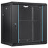 Wall Mount Network Server Cabinet, 393.7 mm Deep, Server Rack Cabinet Enclosure, 90.72 kg Max. Ground-mounted Load Capacity, with Locking Glass Door Side Panels, for IT Equipment, A/V Devices