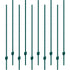 VEVOR 5 Feet Fence Post 10 Pack T-Post Heavy Duty Metal Fence Posts Green