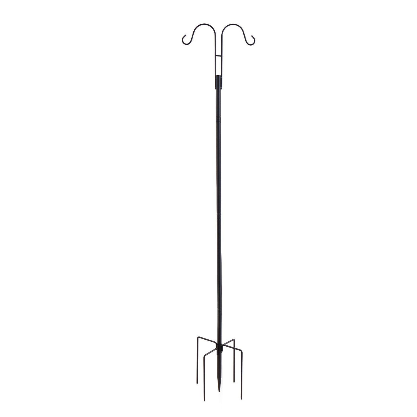 Double Shepherds Hooks for Outdoor, 8 Pack 1560 mm Heavy Duty Bird Feeder Pole, 19 mm Thick Garden Hooks for Hanging Hummingbird Feeder, Plant Baskets, Solar Light Lanterns,Wind Chimes