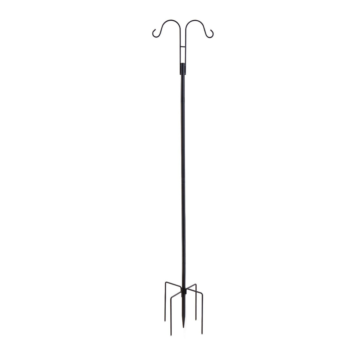 Double Shepherds Hooks for Outdoor, 8 Pack 1560 mm Heavy Duty Bird Feeder Pole, 19 mm Thick Garden Hooks for Hanging Hummingbird Feeder, Plant Baskets, Solar Light Lanterns,Wind Chimes