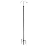 Double Shepherds Hooks for Outdoor, 8 Pack 1950 mm Heavy Duty Bird Feeder Pole, 19 mm Thick Garden Hooks for Hanging Hummingbird Feeder, Plant Baskets, Solar Light Lanterns,Wind Chimes