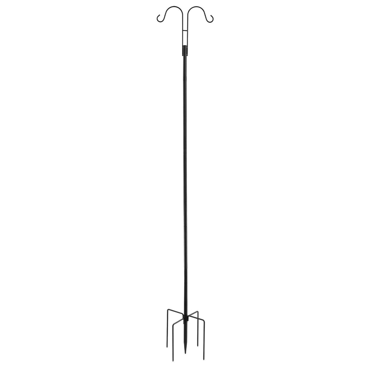 Double Shepherds Hooks for Outdoor, 8 Pack 1950 mm Heavy Duty Bird Feeder Pole, 19 mm Thick Garden Hooks for Hanging Hummingbird Feeder, Plant Baskets, Solar Light Lanterns,Wind Chimes