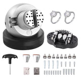 Ball Vise, 5" Engraving Setting Tool, 360° Rotation Engraving Block Vise, 35 PCS Attachment Jewelry Engraving Block Tools Standard Block for Gemstone Inlay and Small-Scale Engraving