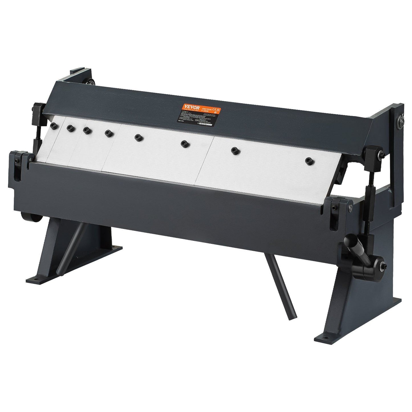 Box and Pan Brake, 610 ± 10 mm, 0-130 Degrees Sheet Metal Bending Brake, Portable Metal Bender with 20 Gauge Low Carbon Steel 14 Gauge Aluminum Capacity, 5 Adjustable Fingers for Metal Bending