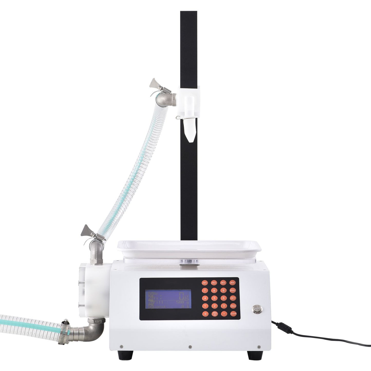 Liquid Filling Machine, 50-5000 g Weighing Capacity, Automatic Bottle Filler Machine Bottling Machine Gear Pump Digital Control for Honey, Oil, Wine, Detergent, Viscous Liquids (Single Nozzle)
